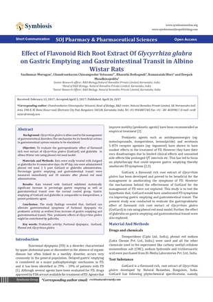Effect of Flavonoid Rich Root Extract Of Gutgard®on Gastric emptying and Gastrointestinal Transit in Rats