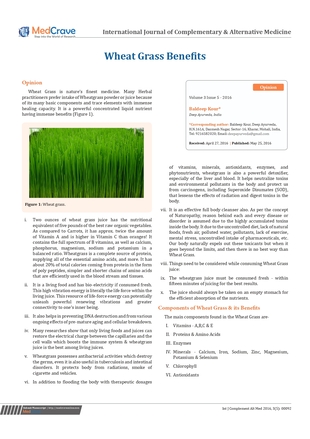 Wheat grass extract